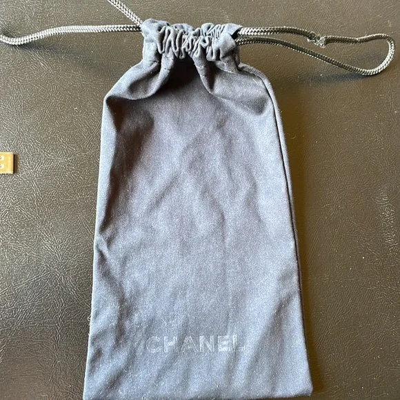 Chanel eyeglass sunglass drawstring bag case